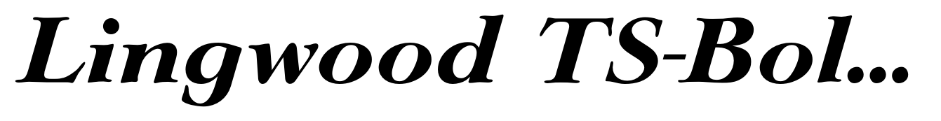 Lingwood TS-Bold Italic